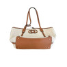 Guess Sebina duża torebka shopper beżowo-brązowa A4