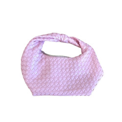 Gina Tricot różowa pleciona torebka mini