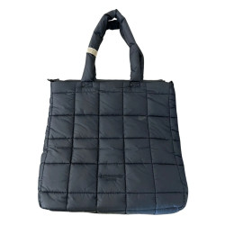 ARKK Copenhagen unisex torba shopper czarna z paskiem