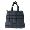 ARKK Copenhagen unisex torba shopper czarna z paskiem