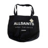 AllSaints Underground czarna torba shopper bawełniana