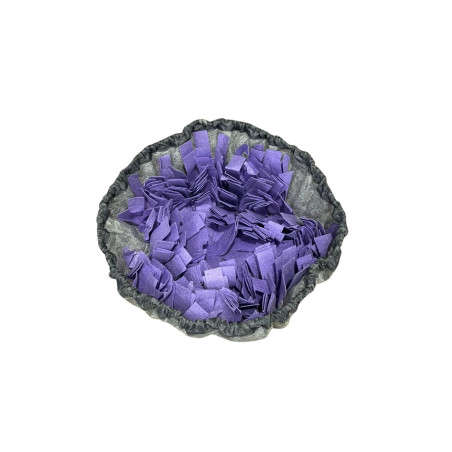 Mata węchowa dla psa i kota fioletowa zabawka na smaczki.