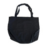 AllSaints czarna torba shopper bawełniana London duża torba na zakupy