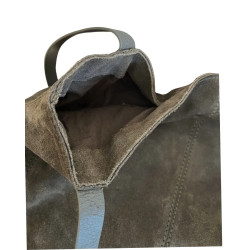 Anna Field skórzana torba shopper zamszowa khaki duża