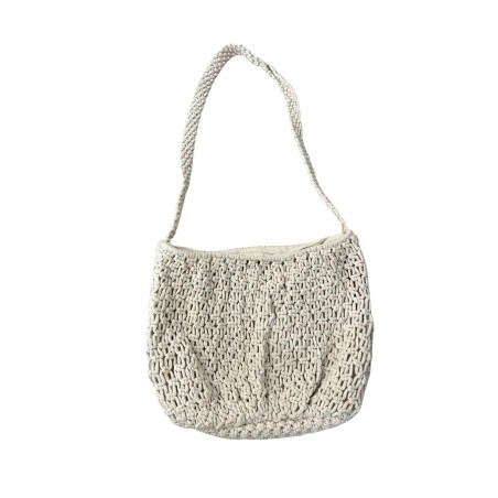 PULL&BEAR Torebka damska pleciona beżowa shopper boho 33x23 cm