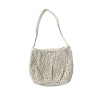 PULL&BEAR Torebka damska pleciona beżowa shopper boho 33x23 cm