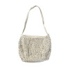 PULL&BEAR Torebka damska pleciona beżowa shopper boho 33x23 cm