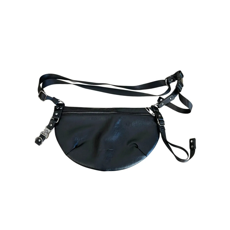 YOURTURN Torebka damska półksiężyc czarna nerka crossbody