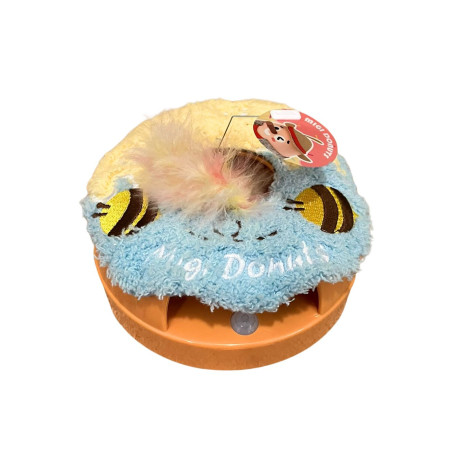 Interaktywna zabawka dla kota elektryczna pączek z piórem kocimiętka