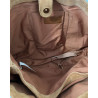 Zign Torebka Skórzana Zamszowa Shopper Camel Brązowa