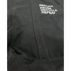 Zign Czarna Torba Shopper Bawełniana A4 Reduce Reuse Recycle