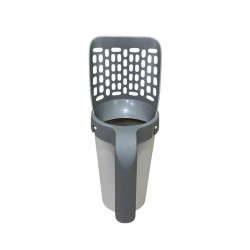 Łopatka do kuwety dla kota z pojemnikiem szufelka do żwirku