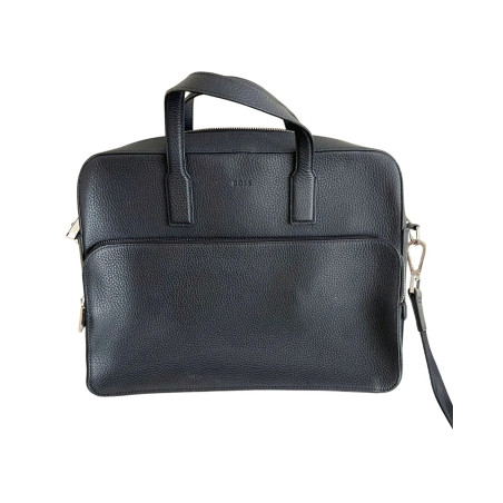 BOSS Crosstown S Doc Case Skórzana Aktówka na Laptop Czarna