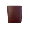 DOMAT Skórzany Portfel Slim Brązowy Skóra Naturalna 10 × 9 cm