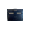 DOMAT Etui na Karty Skórzane z Paskiem RFID Granatowe 11 × 9 cm