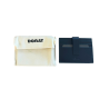 DOMAT Etui na Karty Skórzane z Paskiem RFID Granatowe 11 × 9 cm
