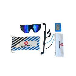 Dziecięce Okulary Rowerowe Queshark UV400 Sportowe z Akcesoriami