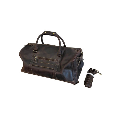 Skórzana torba podróżna ze skóry naturalnej 52 cm brązowa