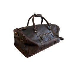 Skórzana torba podróżna ze skóry naturalnej 52 cm brązowa