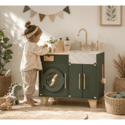 Drewniana kuchnia z pralką ROBUD dla dzieci | QuickShop Outlet