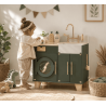 Drewniana kuchnia z pralką ROBUD dla dzieci | QuickShop Outlet