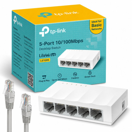 TP-Link LS1005 Switch 5 portów LAN 10/100 Mb/s niezarządzalny