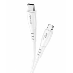 Kabel FONENG USB USB-C 1m biały do ładowania telefonu