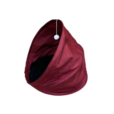 Legowisko budka dla kota 2w1 czerwone rozmiar S miękkie posłanie