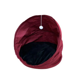 Legowisko budka dla kota 2w1 czerwone rozmiar S miękkie posłanie