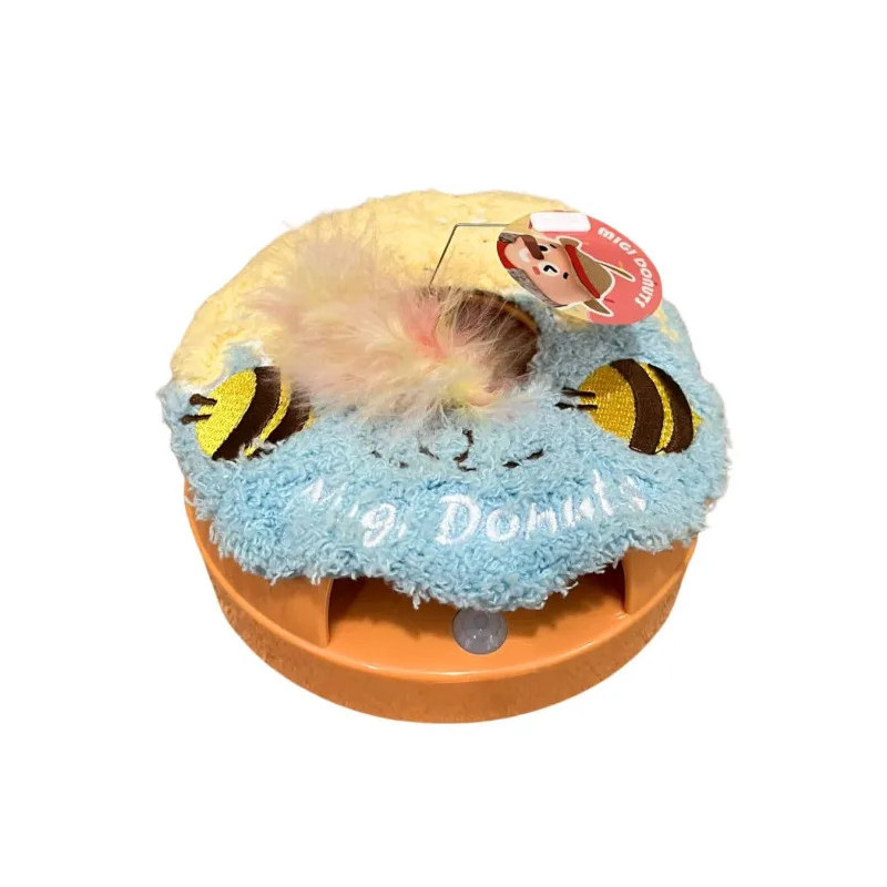 Interaktywna zabawka dla kota elektryczna pączek z piórem kocimiętka