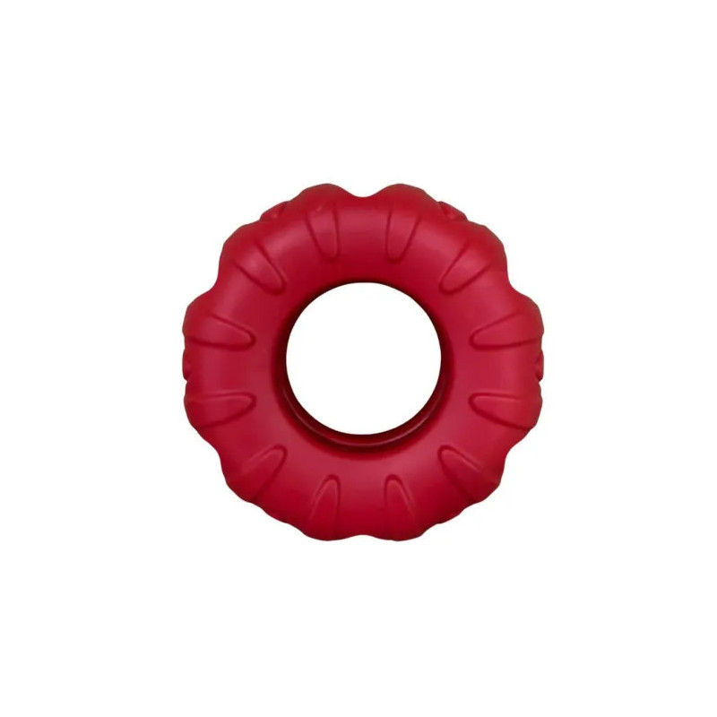 Gryzak dla psa z naturalnej gumy czerwony na smaczki