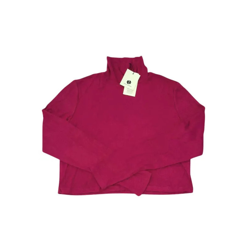 Bordowy sweter crop L krótki damski nowy z nadwyżki magazynowej