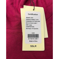 Bordowy sweter crop L krótki damski nowy z nadwyżki magazynowej