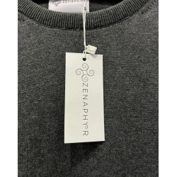 Sweter męski S ciemnoszary 100% bawełna ZENAPHRS