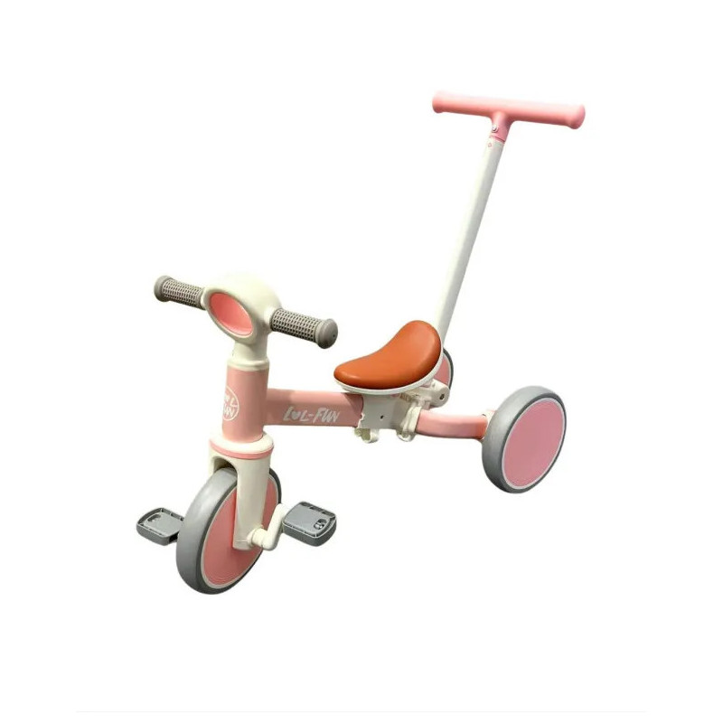 LOL-FUN Rowerek Trójkołowy 5w1 z Drążkiem do Pchania