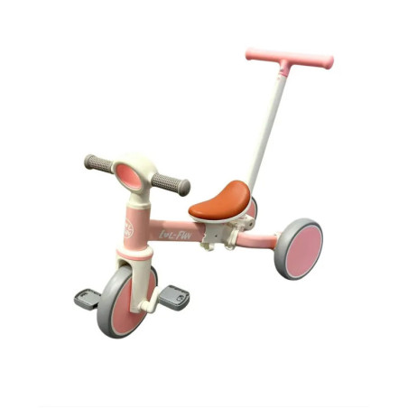 LOL-FUN Rowerek Trójkołowy 5w1 z Drążkiem do Pchania