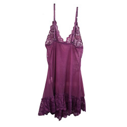 Koszula nocna sukienka damska koronkowa fioletowa rozmiar S