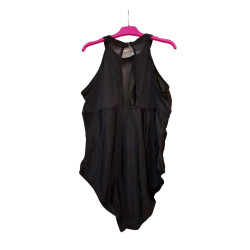 Strój kąpielowy jednoczęściowy XL czarny modelujący elegancki