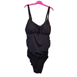 Strój kąpielowy XXL czarny modelujący jednoczęściowy