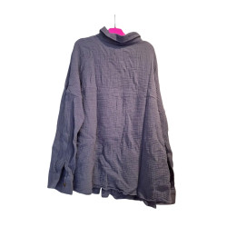 Koszula damska XL muślinowa oversize szara bawełniana