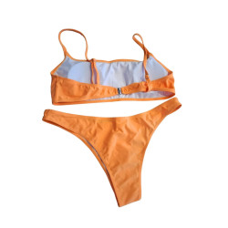 Strój kąpielowy bikini pomarańczowy wysoki stan M