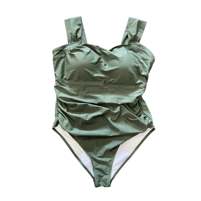 Strój kąpielowy jednoczęściowy zielony modelujący XL