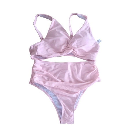 Bikini damskie AiMage różowe wysoki stan rozmiar M
