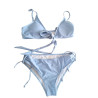 Bikini damskie błękitne wiązane rozmiar S/M