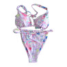 Bikini damskie pastelowe wzory strój kąpielowy XL