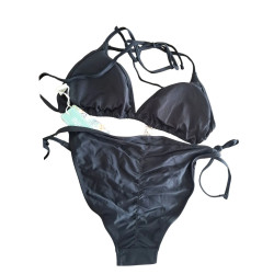Bikini damskie czarne wiązane Shekini rozmiar L