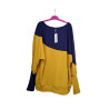 Bluza damska oversize granatowo-musztardowa L