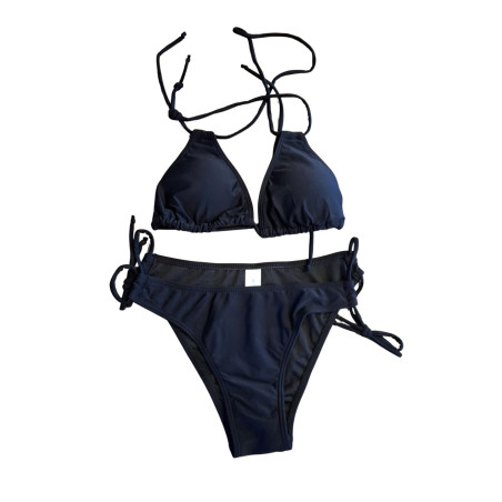 Strój kąpielowy damski bikini S czarny wiązany klasyczny